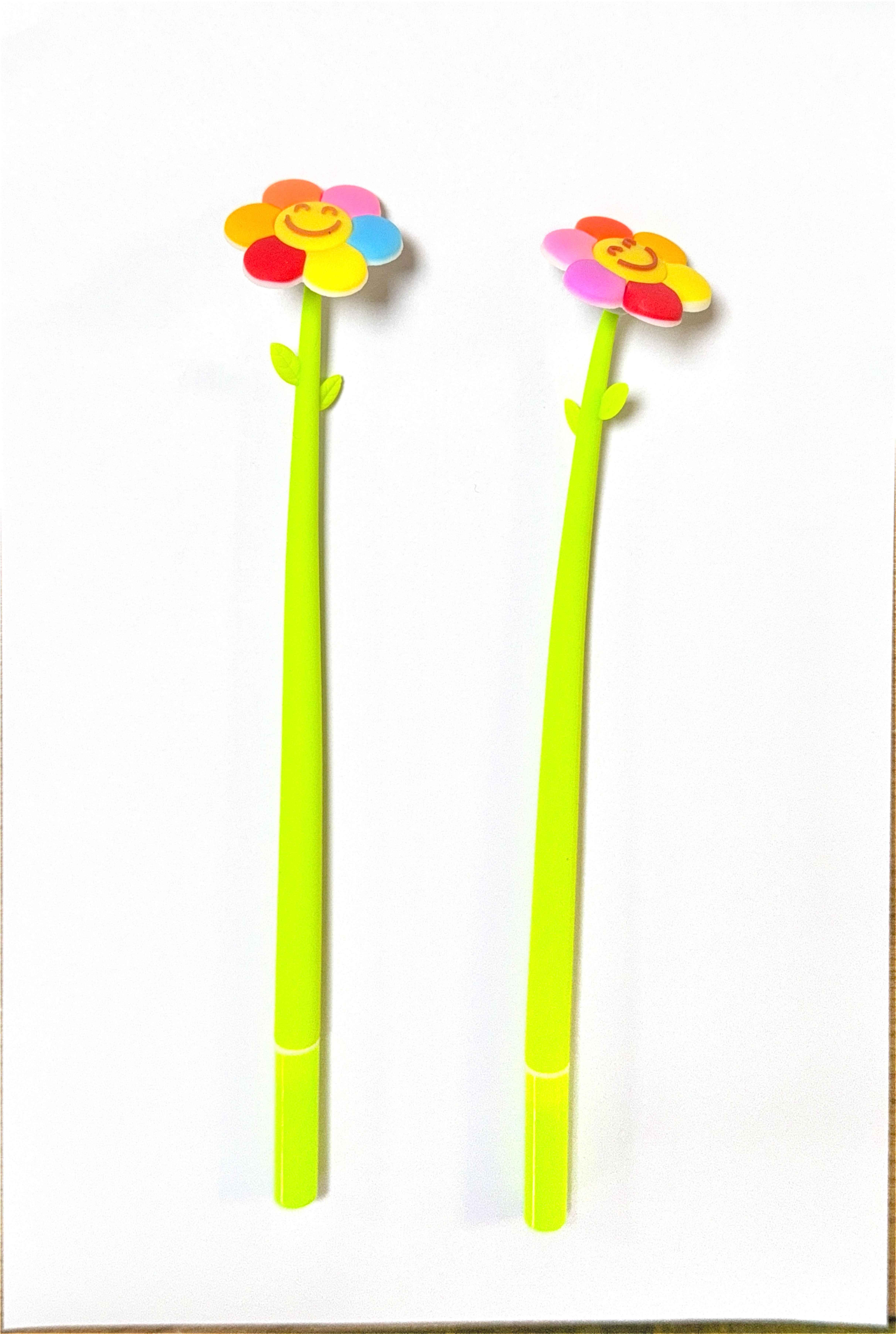 flower happy face wiggle pen